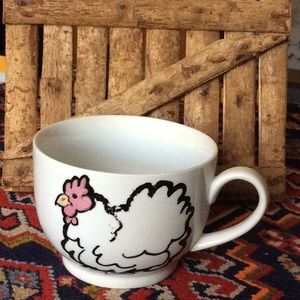 🍄 HandPainted B. Homes & Gardens Lrg Chicken Mug